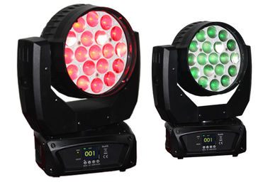 540°Pan 270°Tilt 19pcs 12W RGBW 4in1 LED متحرك رأس الضوء زوم غسل متحرك رأس الضوء