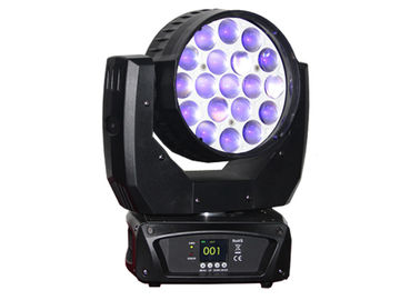 540°Pan 270°Tilt 19pcs 12W RGBW 4in1 LED متحرك رأس الضوء زوم غسل متحرك رأس الضوء