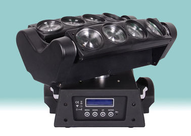 8 عيون 10W RGBW 4 في 1 الصمام نقل رئيس الخفيفة 14/18 / 42ch DMX 512