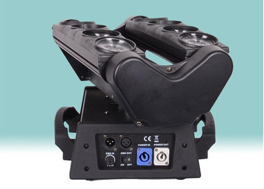 8 عيون 10W RGBW 4 في 1 الصمام نقل رئيس الخفيفة 14/18 / 42ch DMX 512
