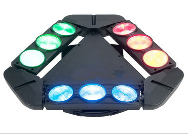 DMX512 100W العنكبوت شعاع نقل رئيس إضاءة 9 رؤساء أضواء AC 110-240V 50-60HZ