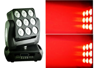 النادي الليلي نقل رئيس ضوء LED / بقيادة مصفوفة RGBW اللون خلط 9PCS * 10W