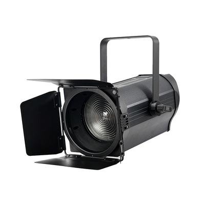 ضوء المسرح 200 واط Fresnel Spot 3200k + 5600k Fresnel أضواء أسود