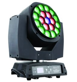 Rgbw 19 * 1 5W LED نقل رئيس ضوء الدوران مع زاوية تكبير 4 إلى 60 درجة