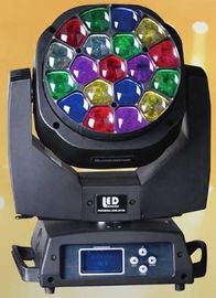 Rgbw 19 * 1 5W LED نقل رئيس ضوء الدوران مع زاوية تكبير 4 إلى 60 درجة