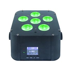 dj ضوء المرحلة بطارية رباعية rgbwa uv 6in1 الاسمية ضوء 6x18 واط بطارية لاسلكية dmx led uplight لحفل الزفاف