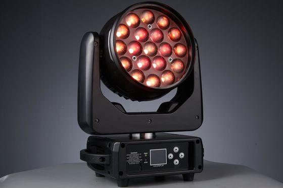19LEDs زوم LED متحرك مصباح الرأس للملهى الليلي الحفلة الموسيقية