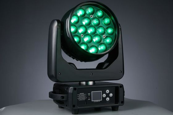 19LEDs زوم LED متحرك مصباح الرأس للملهى الليلي الحفلة الموسيقية