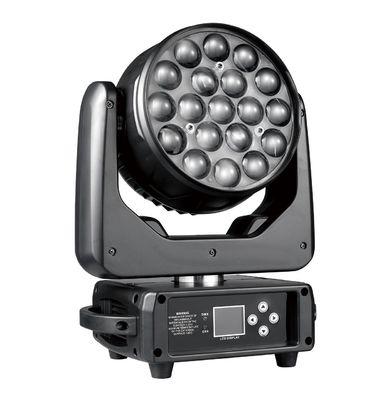 19LEDs زوم LED متحرك مصباح الرأس للملهى الليلي الحفلة الموسيقية