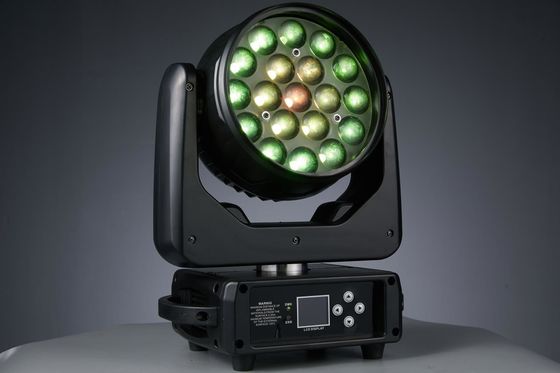 19LEDs زوم LED متحرك مصباح الرأس للملهى الليلي الحفلة الموسيقية