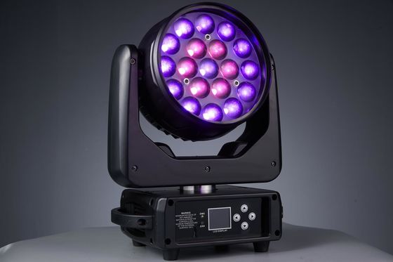 19LEDs زوم LED متحرك مصباح الرأس للملهى الليلي الحفلة الموسيقية