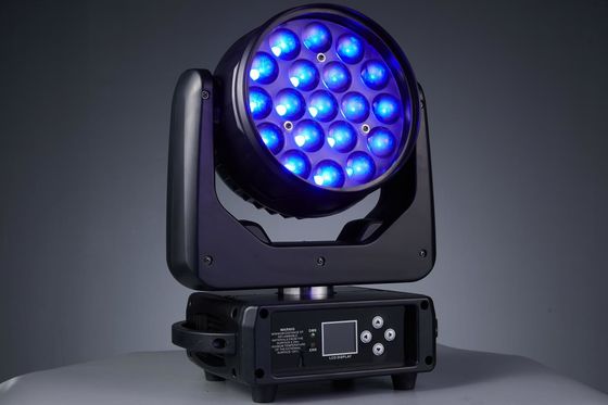 19LEDs زوم LED متحرك مصباح الرأس للملهى الليلي الحفلة الموسيقية