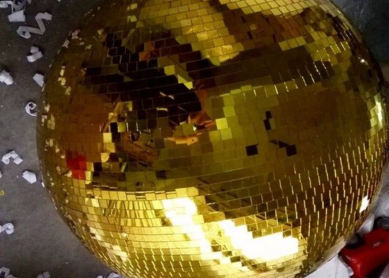 120 سنتيمتر الكرة الذهبية المرآة ديسكو أضواء المسرح كرة دوارة