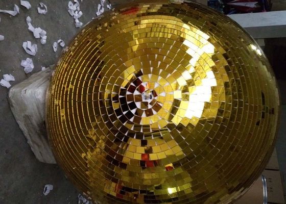 120 سنتيمتر الكرة الذهبية المرآة ديسكو أضواء المسرح كرة دوارة