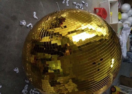 120 سنتيمتر الكرة الذهبية المرآة ديسكو أضواء المسرح كرة دوارة
