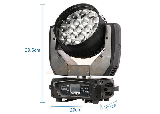 19x15W ليد متحرك زووم رئيسي شعاع 4 في 1 ديسكو ضوء