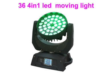 DMX RGBW 36 × 10W الصمام نقل رئيس الخفيفة للحفلات / مسرح المرحلة إضاءة