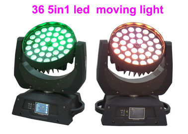 DMX RGBW 36 × 10W الصمام نقل رئيس الخفيفة للحفلات / مسرح المرحلة إضاءة