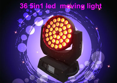 DMX RGBW 36 × 10W الصمام نقل رئيس الخفيفة للحفلات / مسرح المرحلة إضاءة
