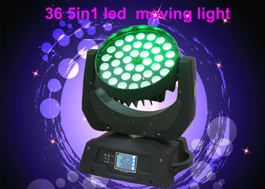 DMX RGBW 36 × 10W الصمام نقل رئيس الخفيفة للحفلات / مسرح المرحلة إضاءة