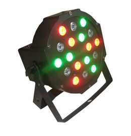 18 × 3W RGB بقيادة شقة الخفيفة الاسمية / أدى الاسمية 64 داخلي المرحلة دي جي أضواء 7CH DMX