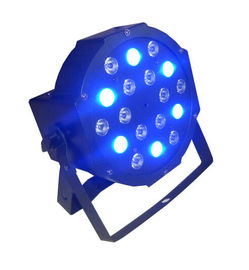 18 × 3W RGB بقيادة شقة الخفيفة الاسمية / أدى الاسمية 64 داخلي المرحلة دي جي أضواء 7CH DMX