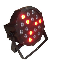 18 × 3W RGB بقيادة شقة الخفيفة الاسمية / أدى الاسمية 64 داخلي المرحلة دي جي أضواء 7CH DMX
