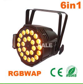6in1 LED PAR DJ أضواء المسرح / DMX LED PAR ضوء قدم المساواة داخلي يمكن 24PCS 15W RGBWA الأشعة فوق البنفسجية