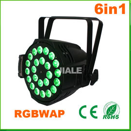6in1 LED PAR DJ أضواء المسرح / DMX LED PAR ضوء قدم المساواة داخلي يمكن 24PCS 15W RGBWA الأشعة فوق البنفسجية