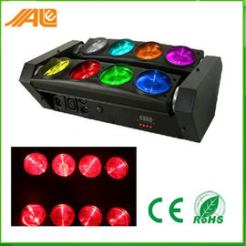 DMX512 RGBW 4IN1 8 عيون العنكبوت شعاع الصمام نقل رئيس الخفيفة / الدوارة ضوء المرحلة