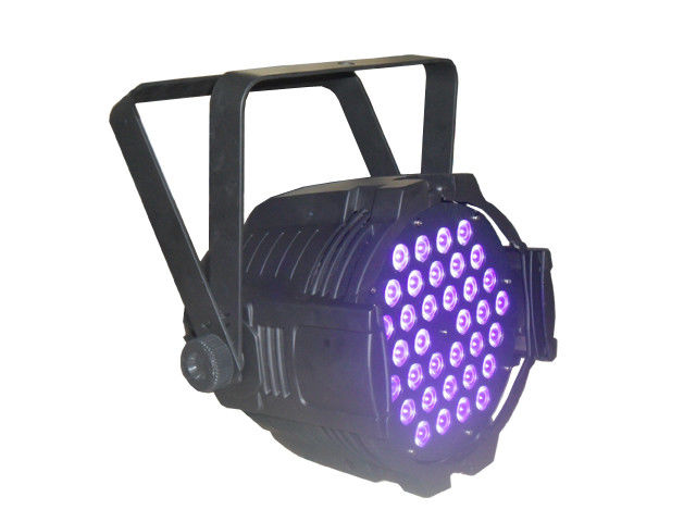أحداث PAR LED يمكن أن الصمام الاضواء ضوء الأشعة فوق البنفسجية 36 × 3W DMX الأشعة فوق البنفسجية الأسود