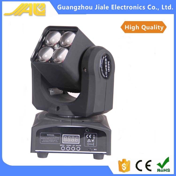 جديد 4PCS 10W 4in1 لبقيادة ميني نقل رئيس ضوء غسل تكبير الضوء دي جي أضواء