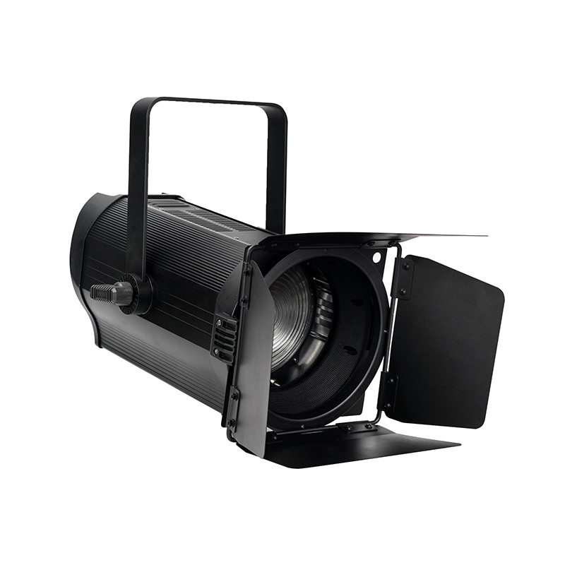 ضوء المسرح 200 واط Fresnel Spot 3200k + 5600k Fresnel أضواء أسود