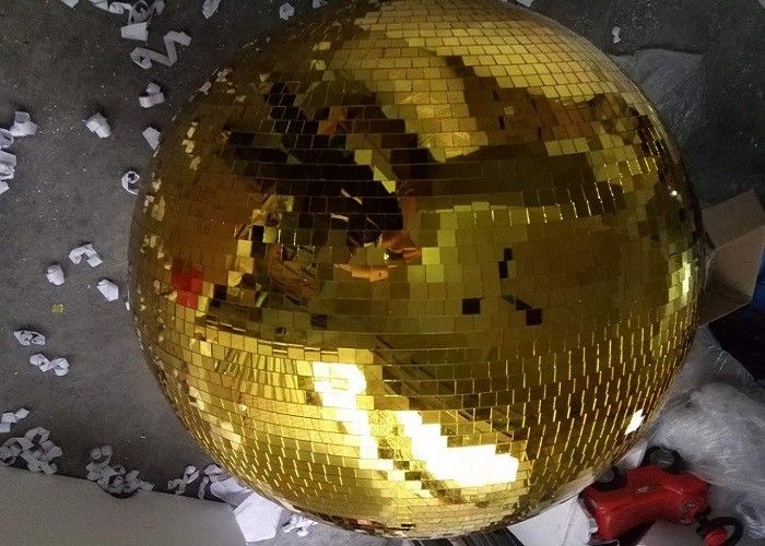 120 سنتيمتر الكرة الذهبية المرآة ديسكو أضواء المسرح كرة دوارة