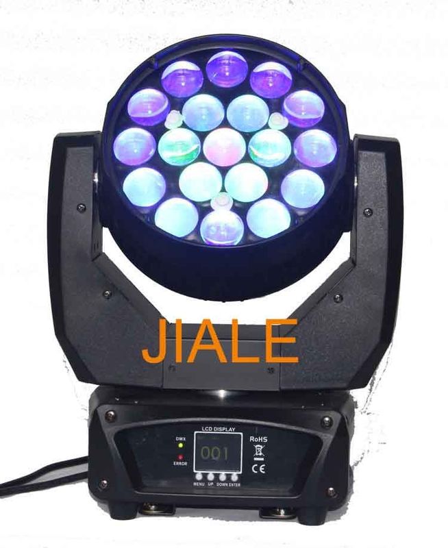 19 × 12W RGBW بقيادة تكبير DJ بقيادة ضوء المرحلة / نقل رئيس ضوء غسيل